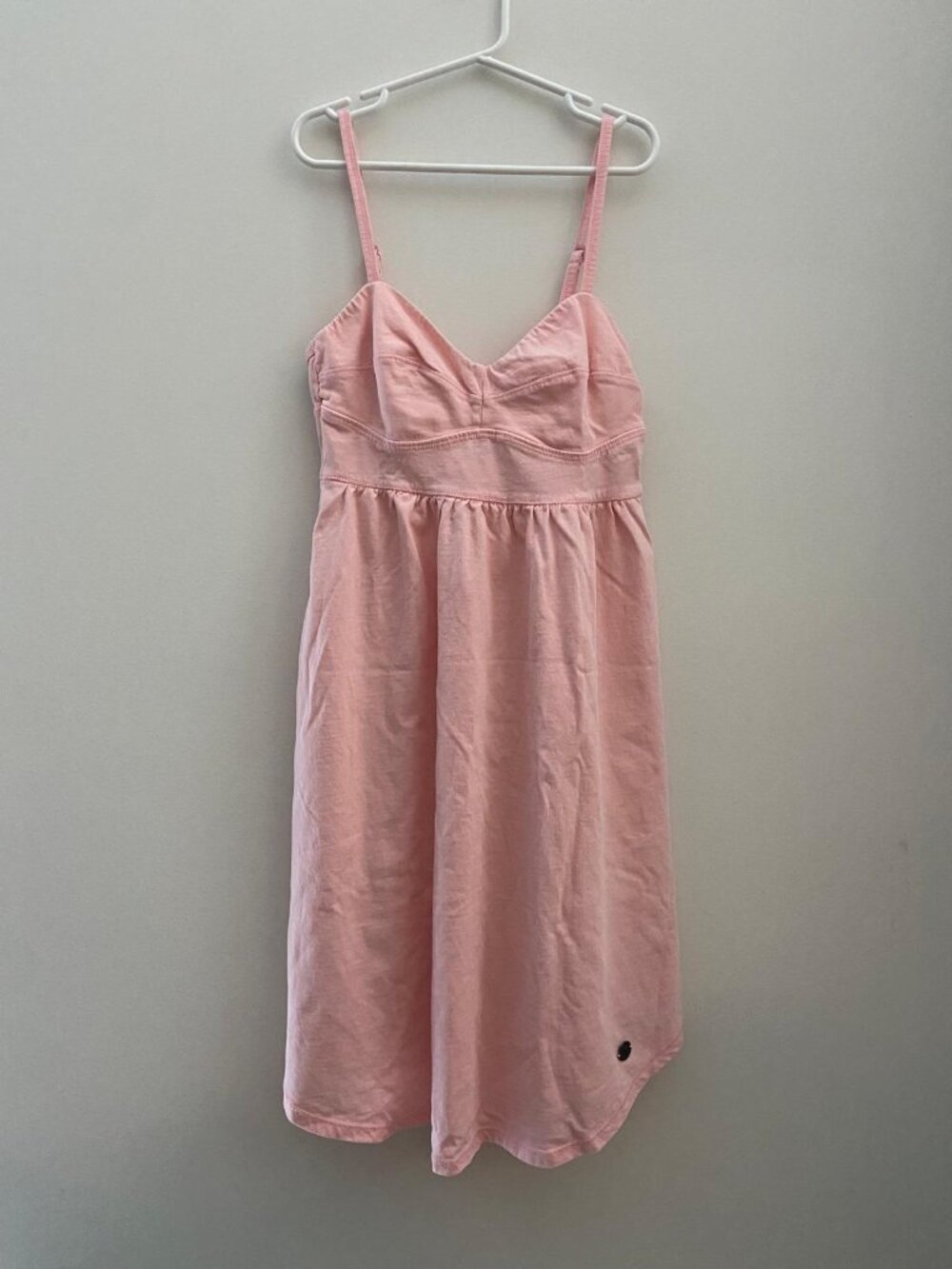 Aritzia TNA Bustier Cotton Dress Flirty Barbie Baby Pink Size XS